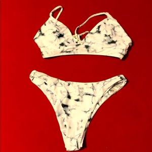 Sexy marble swimming suit